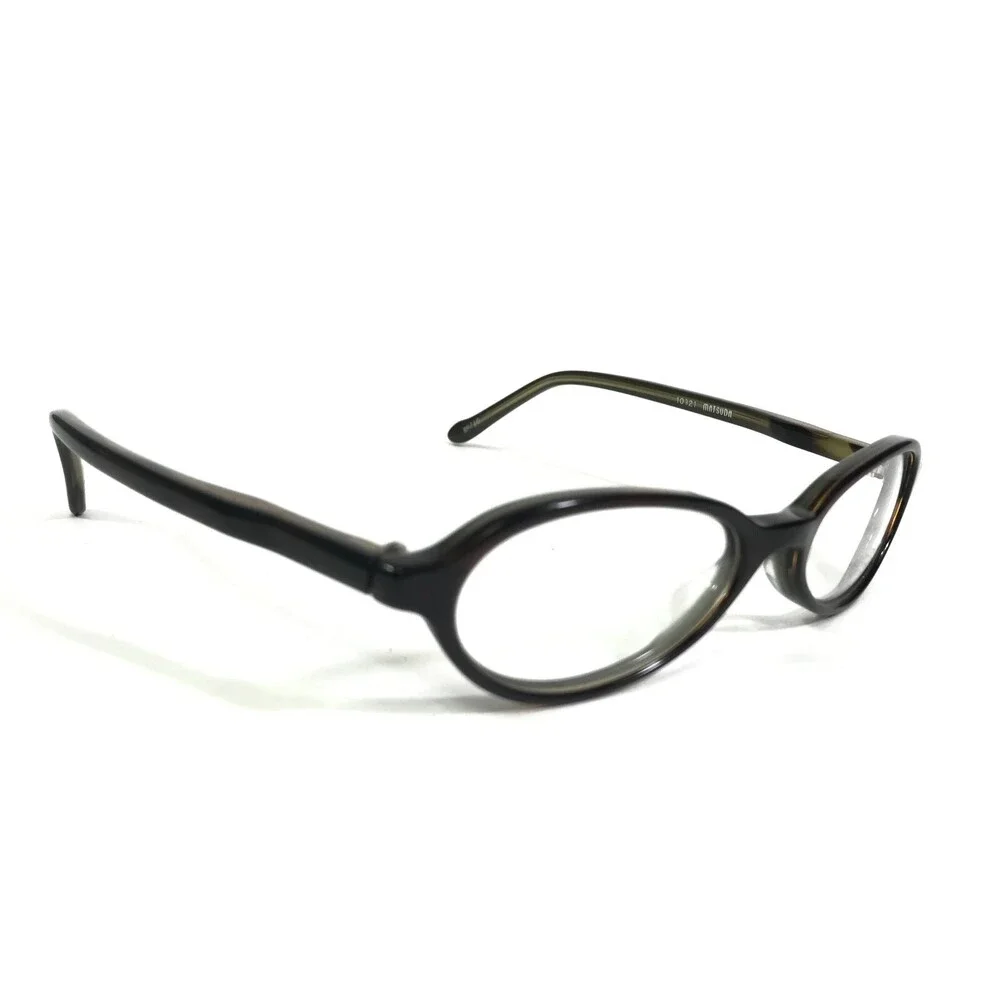 Matsuda Eyeglasses Frames 10321 BR/IG Brown Green Oval Horn Rim 48-16-138